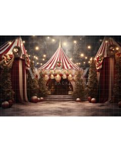 Photography Background in Fabric Christmas Circus / Backdrop 4165