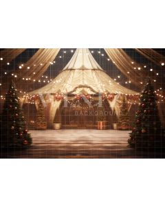 Photography Background in Fabric Christmas Circus / Backdrop 4166