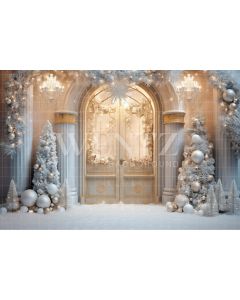 Photography Background in Fabric Christmas Door / Backdrop 4170