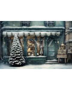 Photography Background in Fabric Christmas Store / Backdrop 4208