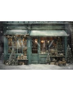 Photography Background in Fabric Christmas Store / Backdrop 4209