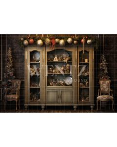 Photography Background in Fabric Christmas Cabinet / Backdrop 4223