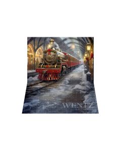 Photography Background in Fabric Christmas Train / Backdrop 4229