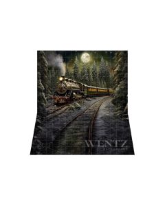 Photography Background in Fabric Christmas Train / Backdrop 4230
