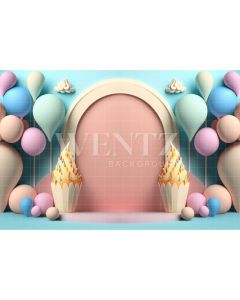 Photography Background in Fabric Ice Cream / Backdrop 4249