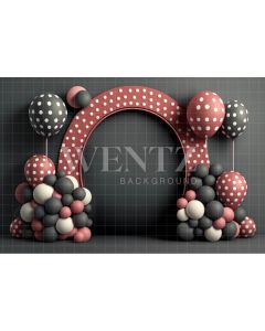 Photography Background in Fabric Polka Dot Balloons / Backdrop 4250