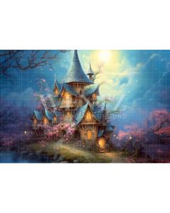 Photography Background in Fabric Fairy House / Backdrop 4254