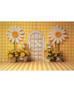 Photography Background in Fabric Daisies / Backdrop 4360