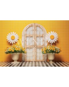 Photography Background in Fabric Daisies / Backdrop 4361