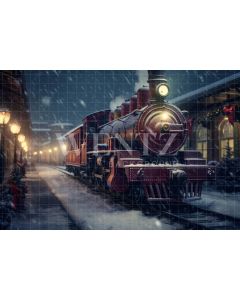 Photography Background in Fabric Christmas Train / Backdrop 4264