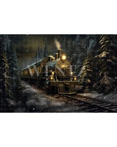 Photography Background in Fabric Christmas Train / Backdrop 4265
