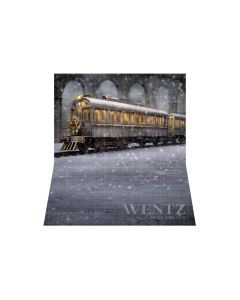 Photography Background in Fabric Christmas Train / Backdrop 4267