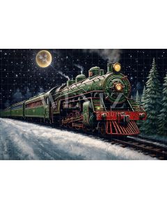 Photography Background in Fabric Christmas Train / Backdrop 4268