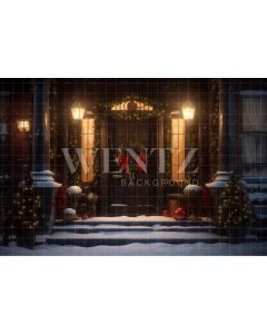 Photography Background in Fabric Christmas Door / Backdrop 4274