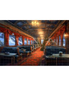 Photography Background in Fabric Train Wagon / Backdrop 4281