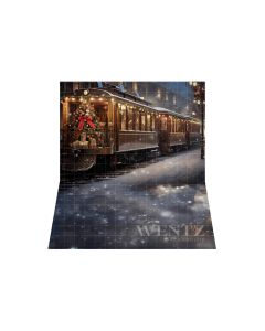 Photography Background in Fabric Christmas Train / Backdrop 4302
