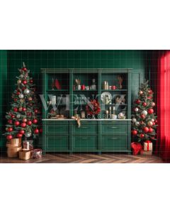 Photography Background in Fabric Christmas Cabinet / Backdrop 4307