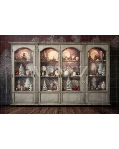 Photography Background in Fabric Christmas Cabinet / Backdrop 4308