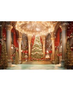 Photography Background in Fabric Christmas Hall / Backdrop 4309