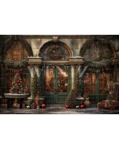 Photography Background in Fabric Christmas Store / Backdrop 4325