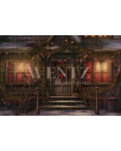 Photography Background in Fabric Christmas Facade / Backdrop 4327