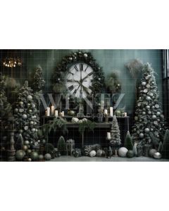 Photography Background in Fabric Vintage Christmas Set / Backdrop 4349