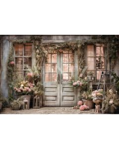 Photography Background in Fabric Christmas Door / Backdrop 4351