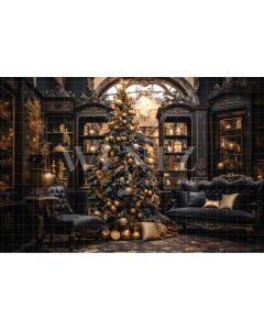 Photography Background in Fabric Vintage Christmas Room / Backdrop 4358
