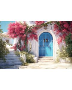Photography Background in Fabric Greek House / Backdrop 4368