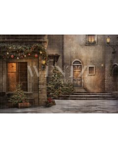 Photography Background in Fabric Christmas Village / Backdrop 4370