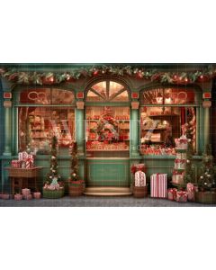 Photography Background in Fabric Christmas Store / Backdrop 4388