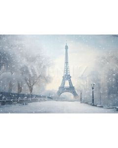 Photography Background in Fabric Winter in Paris / Backdrop 4395