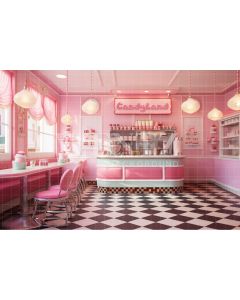 Photography Background in Fabric Retro Bakery / Backdrop 4414