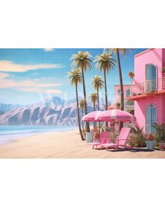 Photography Background in Fabric Beach House / Backdrop 4423