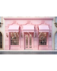 Photography Background in Fabric Pink Store Front / Backdrop 4426