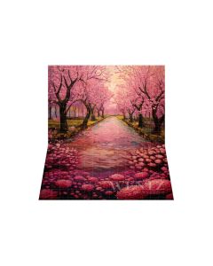 Photography Background in Fabric Pink Garden / Backdrop 4432