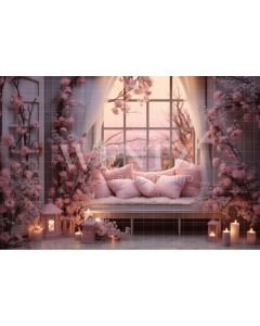 Photography Background in Fabric Floral Room / Backdrop 4434