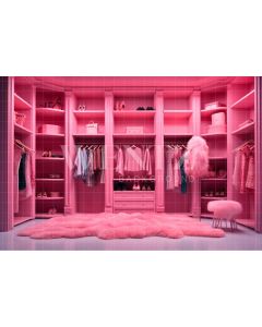 Photography Background in Fabric Pink Closet / Backdrop 4439