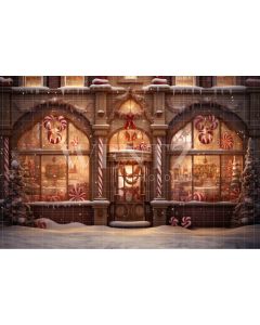 Photography Background in Fabric Christmas Store / Backdrop 4443