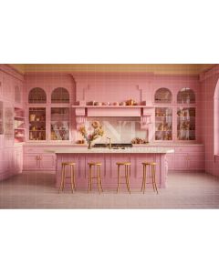 Photography Background in Fabric Pink Kitchen / Backdrop 4462