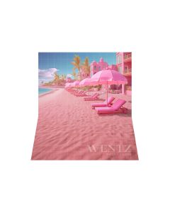 Photography Background in Fabric Pink Beach / Backdrop 4466