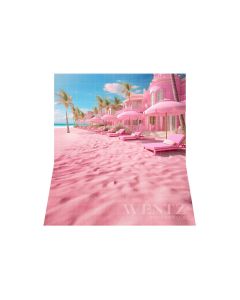 Photography Background in Fabric Pink Beach / Backdrop 4467