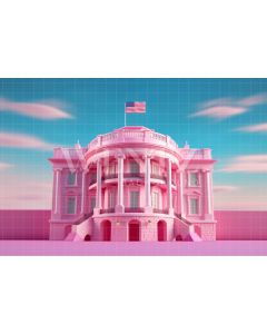 Photography Background in Fabric Pink House / Backdrop 4470