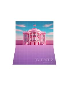 Photography Background in Fabric Pink House / Backdrop 4470