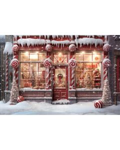 Photography Background in Fabric Candy Shop / Backdrop 4477