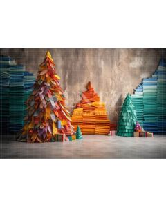 Photography Background in Fabric Colorful Christmas / Backdrop 4487