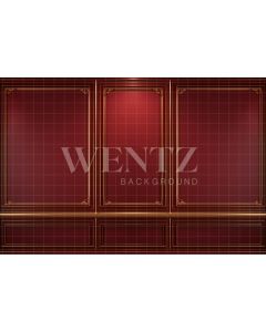 Photography Background in Fabric Red Boiserie / Backdrop 4505