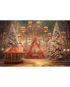 Photography Background in Fabric Christmas Carnival / Backdrop 4538