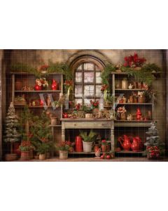 Photography Background in Fabric Christmas Set / Backdrop 4581