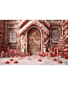 Photography Background in Fabric Candy House Front / Backdrop 4585